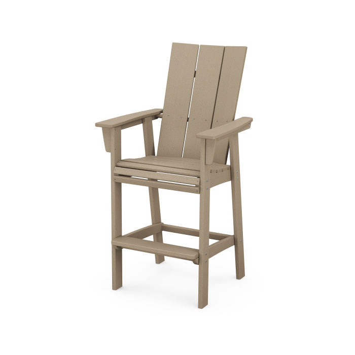 Modern Curveback Adirondack Bar Chair in Vintage Finish