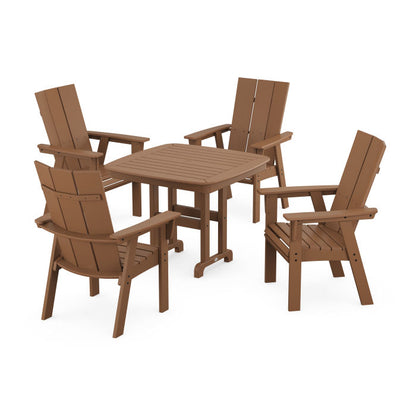 Modern Curveback Adirondack 5-Piece Dining Set