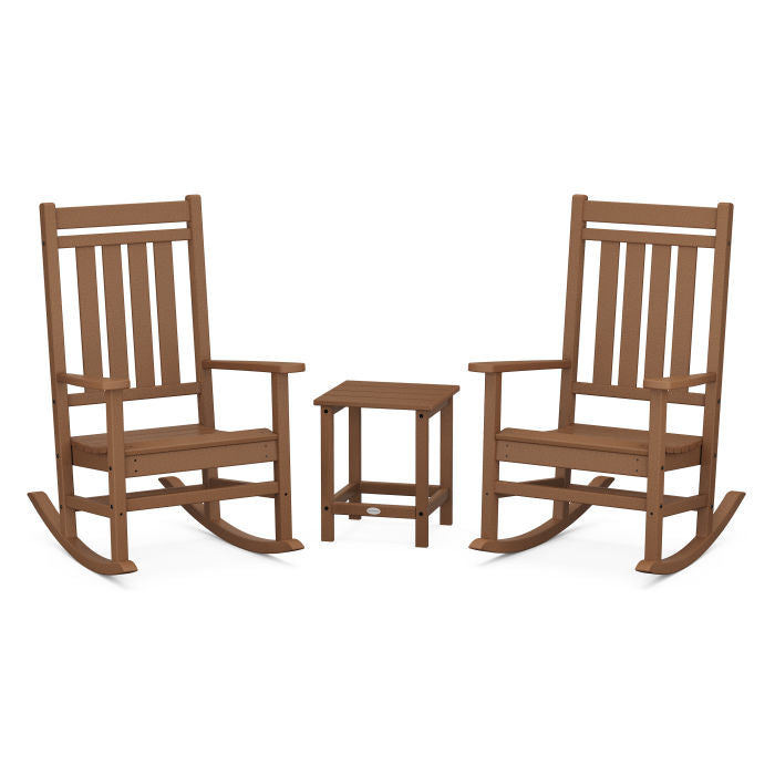 Estate 3-Piece Rocking Chair Set with Long Island 18" Side Table