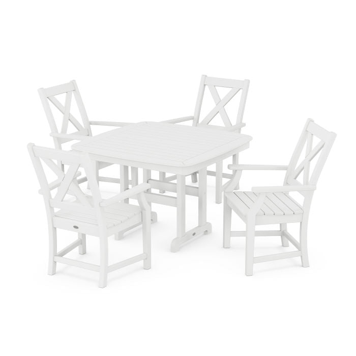 Braxton 5-Piece Dining Set with Trestle Legs