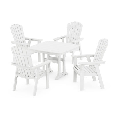 Nautical Adirondack 5-Piece Dining Set with Trestle Legs