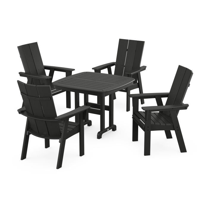Modern Curveback Adirondack 5-Piece Dining Set