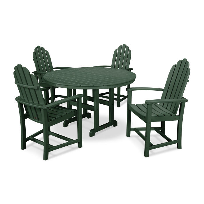 Classic Adirondack 5-Piece Round Farmhouse Dining Set