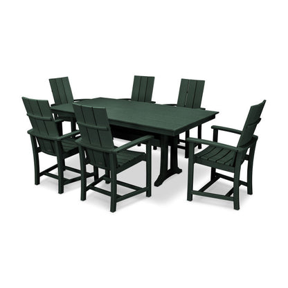 Modern Adirondack 7-Piece Farmhouse Dining Set with Trestle Legs