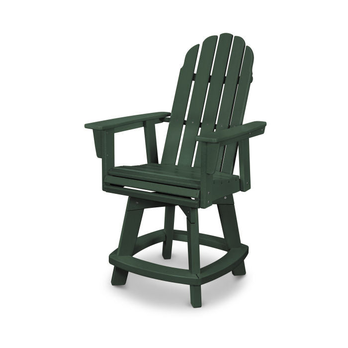 Vineyard Curveback Adirondack Swivel Counter Chair