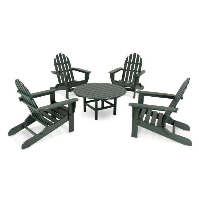 Classic Folding Adirondack 5-Piece Conversation Group