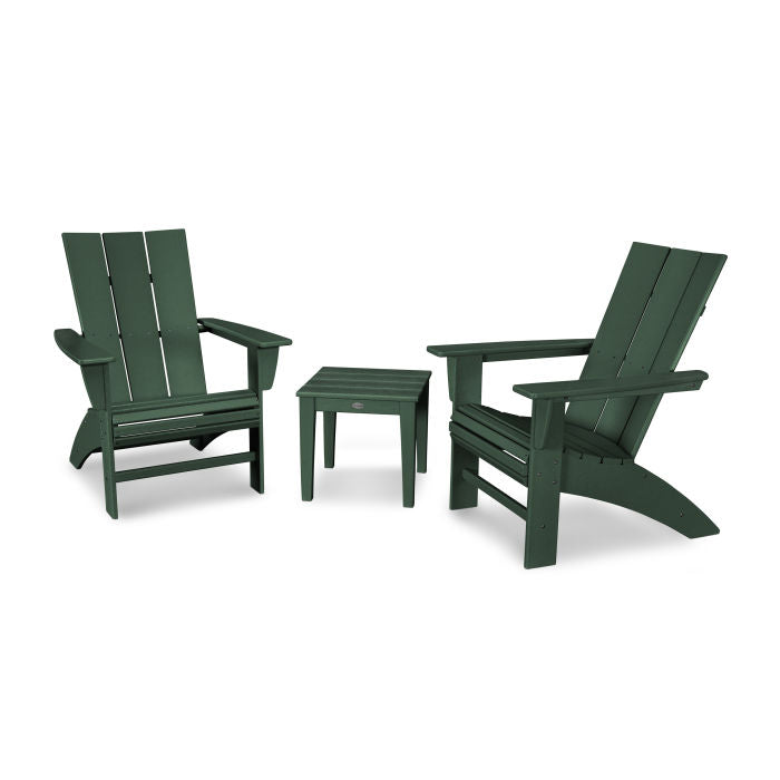 Modern 3-Piece Curveback Adirondack Set