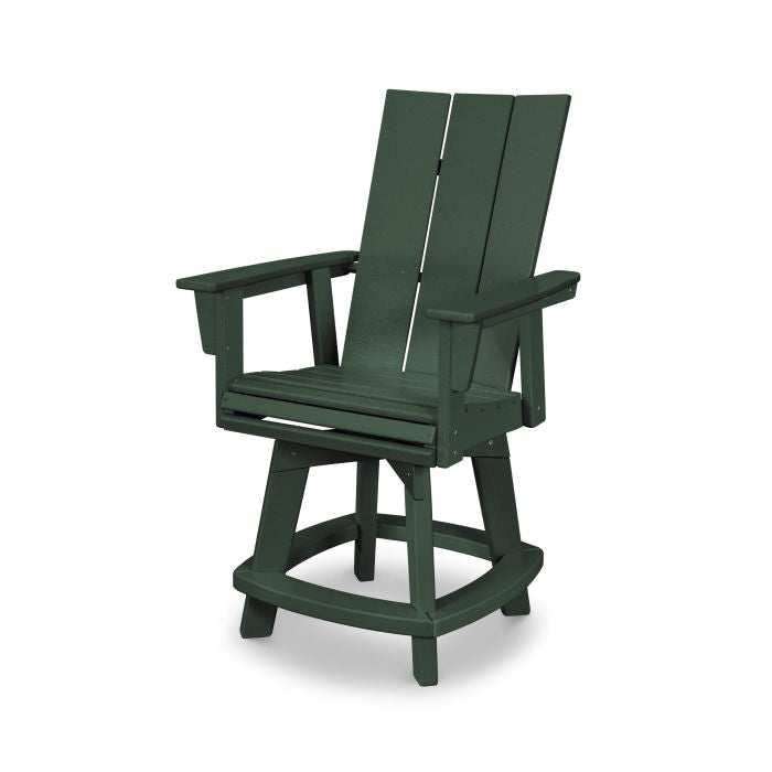 Modern Curveback Adirondack Swivel Counter Chair