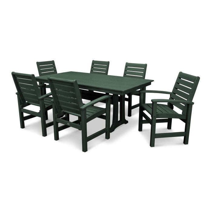 Signature 7-Piece Farmhouse Dining Set with Trestle Legs