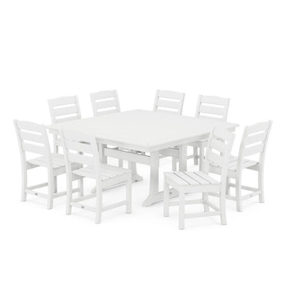 Lakeside 9-Piece Nautical Trestle Dining Set