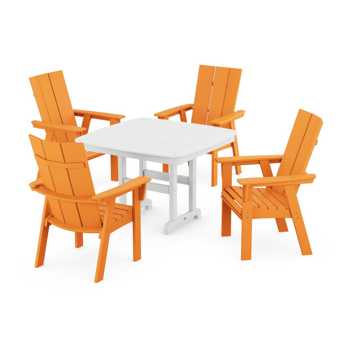 Modern Curveback Adirondack 5-Piece Dining Set