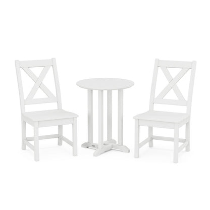 Braxton Side Chair 3-Piece Round Dining Set