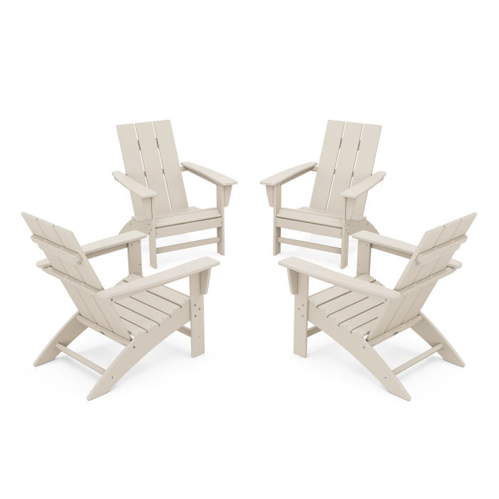 4-Piece Modern Adirondack Chair Conversation Set