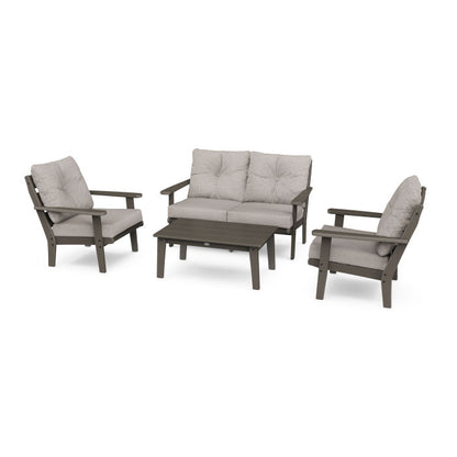 Lakeside 4-Piece Deep Seating Set in Vintage Finish