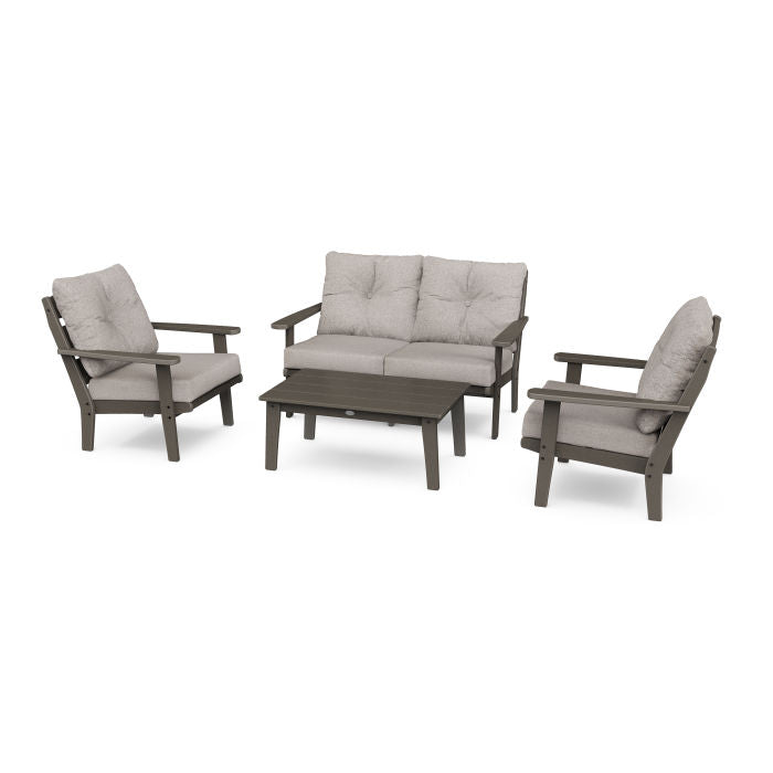 Lakeside 4-Piece Deep Seating Set in Vintage Finish