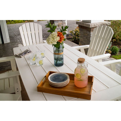 Nautical Curveback Adirondack 7-Piece Dining Set with Trestle Legs