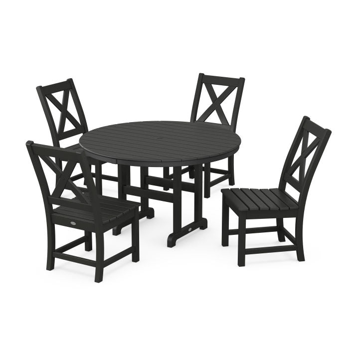 Braxton Side Chair 5-Piece Round Dining Set