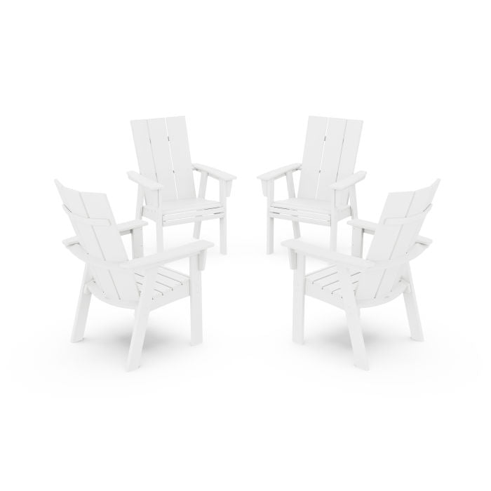 Modern 4-Piece Curveback Upright Adirondack Conversation Set