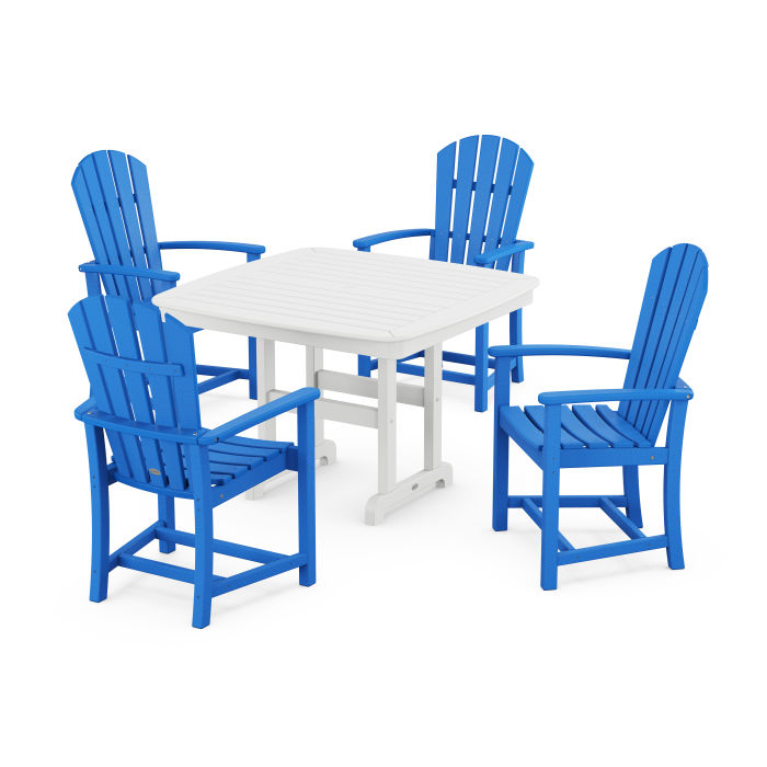 Palm Coast 5-Piece Dining Set with Trestle Legs