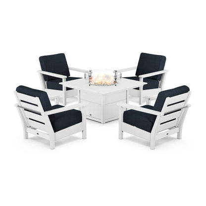 Harbour 5-Piece Conversation Set with Fire Pit Table