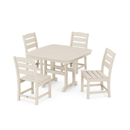 Lakeside Side Chair 5-Piece Dining Set with Trestle Legs