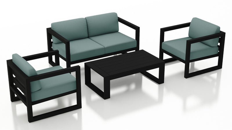 Avion 4 Piece Sofa Set - Black HL-AVN-BK-4SS