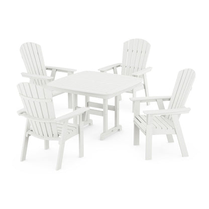 Nautical Curveback Adirondack 5-Piece Dining Set in Vintage Finish