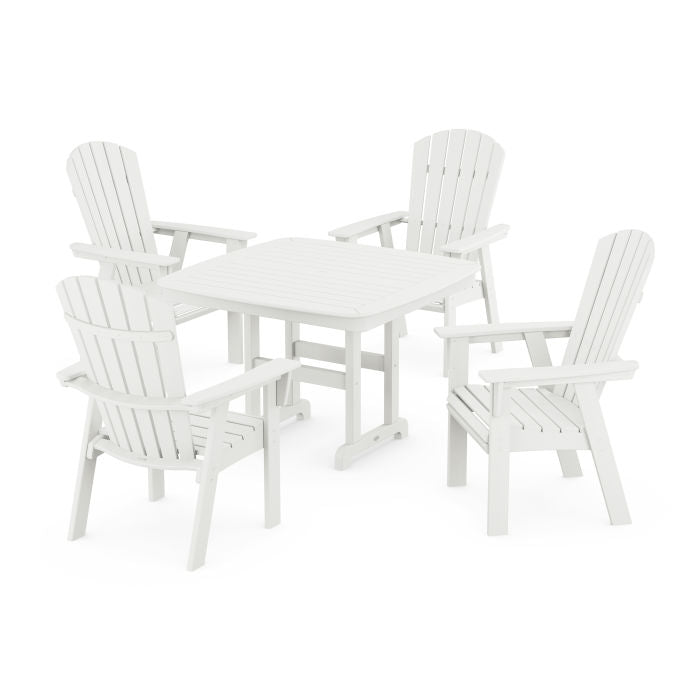 Nautical Curveback Adirondack 5-Piece Dining Set in Vintage Finish