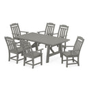 Country Living Arm Chair 7-Piece Rustic Farmhouse Dining Set