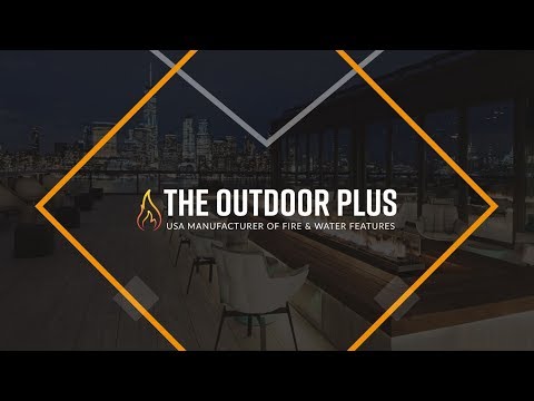 Load video: The Outdoor Plus 72&quot; Del Mar Concrete Gas Fire Pit
