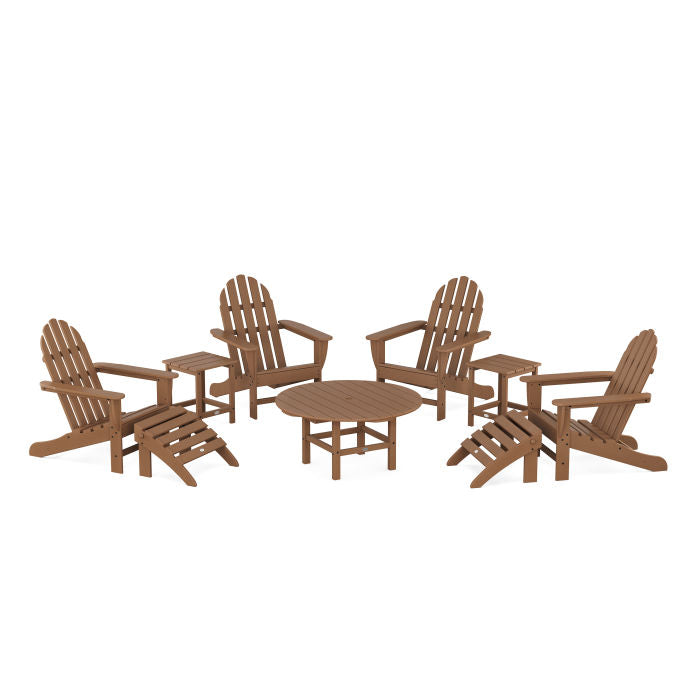 Classic Adirondack Chair 9-Piece Conversation Set