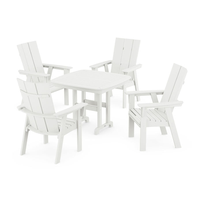 Modern Curveback Adirondack 5-Piece Dining Set in Vintage Finish