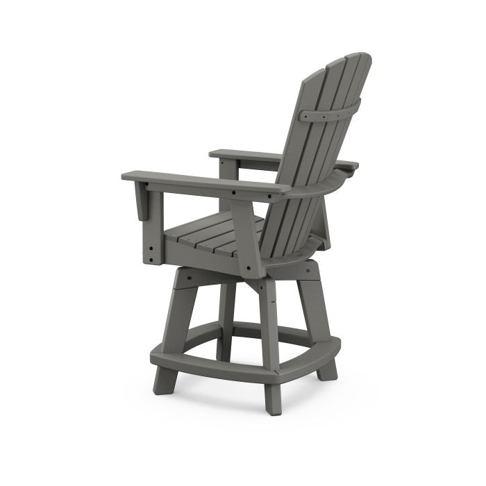 Nautical Curveback Adirondack Swivel Counter Chair