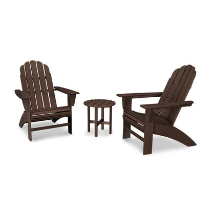Vineyard 3-Piece Curveback Adirondack Set
