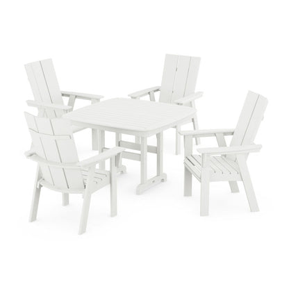 Modern Curveback Adirondack 5-Piece Dining Set in Vintage Finish