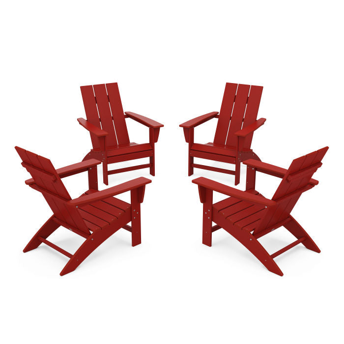 4-Piece Modern Adirondack Chair Conversation Set