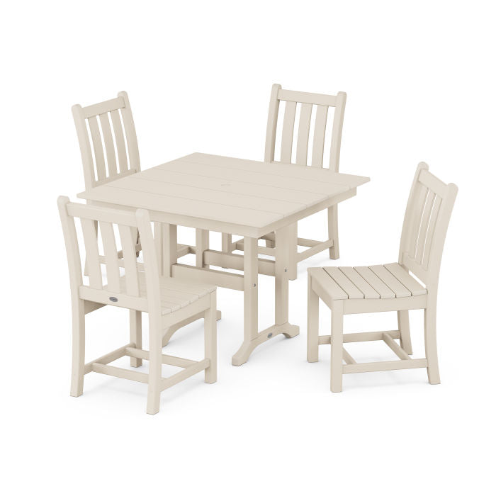 Traditional Garden Side Chair 5-Piece Farmhouse Dining Set