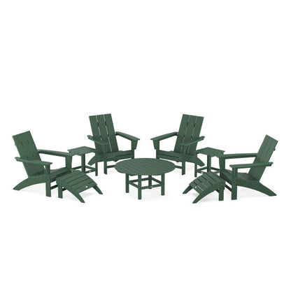 Modern Adirondack Chair 9-Piece Conversation Set