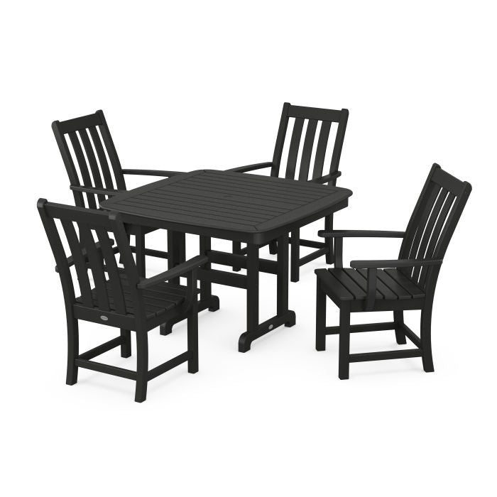 Vineyard 5-Piece Dining Set with Trestle Legs