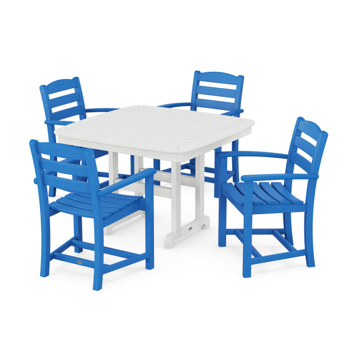 La Casa Café 5-Piece Dining Set with Trestle Legs