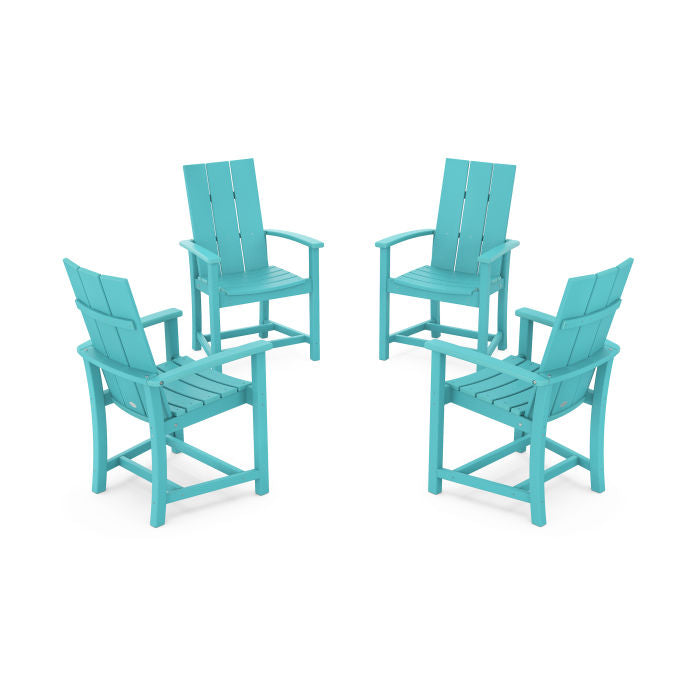 Modern 4-Piece Upright Adirondack Conversation Set