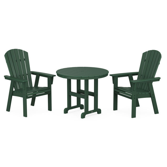 Nautical Adirondack 3-Piece Round Dining Set