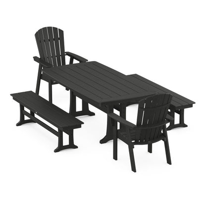 Nautical Adirondack 5-Piece Dining Set with Trestle Legs