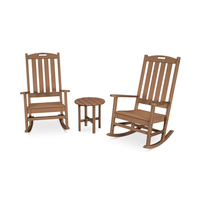 Nautical 3-Piece Porch Rocking Chair Set