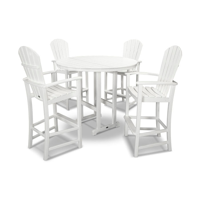 Palm Coast 5-Piece Round Farmhouse Bar Set