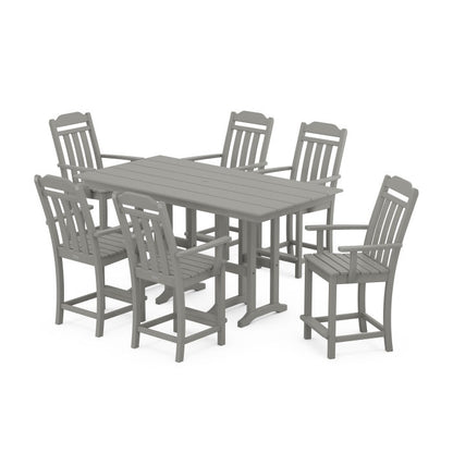 Country Living Arm Chair 7-Piece Farmhouse Counter Set