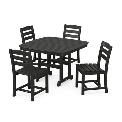 La Casa Café Side Chair 5-Piece Dining Set with Trestle Legs