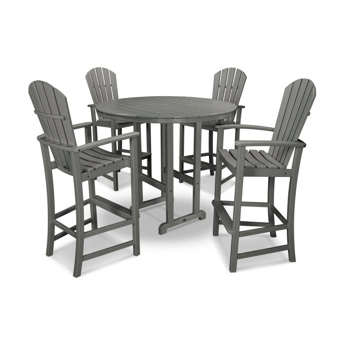 Palm Coast 5-Piece Round Farmhouse Bar Set