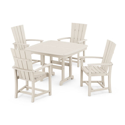 Quattro 5-Piece Dining Set with Trestle Legs