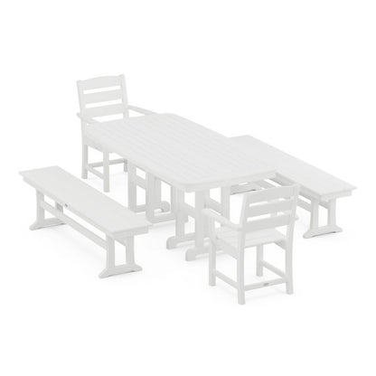 Lakeside 5-Piece Dining Set with Benches